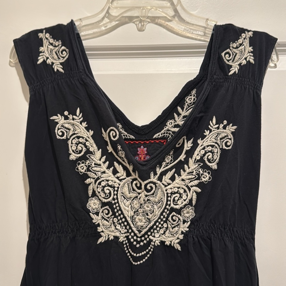 Johnny Was Maxi Dress - Size Small - Black with White Detail - Picture 3 of 8